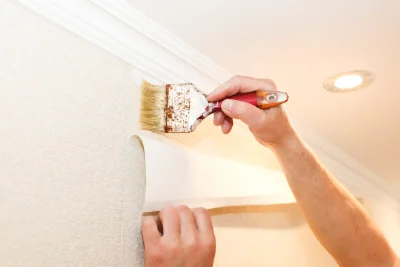 Pose de papier peint à Courban — revêtements muraux et toiles de verre